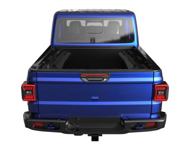 Pickup truck isolated on white background. 3d rendering - illustration