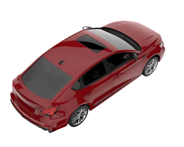 Modern car isolated on white background. 3d rendering - illustration