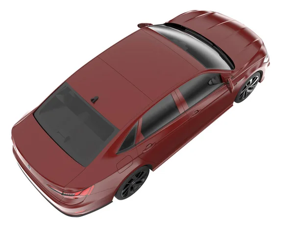 Modern car isolated on white background. 3d rendering - illustration