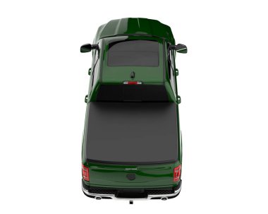 Pickup truck isolated on white background. 3d rendering - illustration