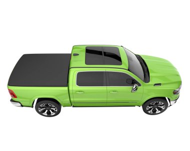 Pickup truck isolated on white background. 3d rendering - illustration