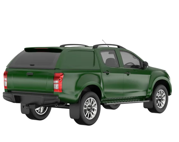 Pickup truck isolated on white background. 3d rendering - illustration