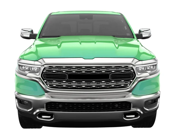 Pickup truck isolated on white background. 3d rendering - illustration