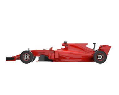 Race car isolated on white background. 3d rendering - illustration