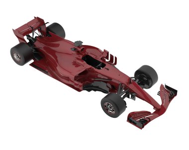 Race car isolated on white background. 3d rendering - illustration