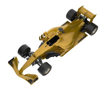 Race car isolated on white background. 3d rendering - illustration