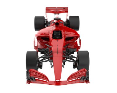 Race car isolated on white background. 3d rendering - illustration