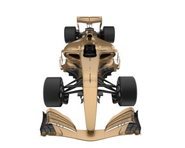 Race car isolated on white background. 3d rendering - illustration