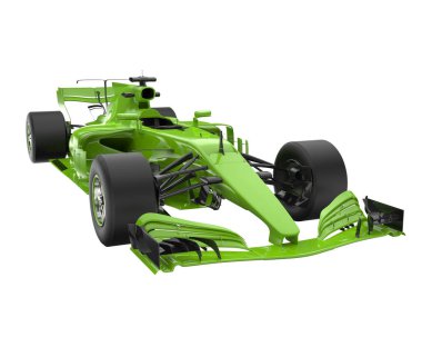 Race car isolated on white background. 3d rendering - illustration