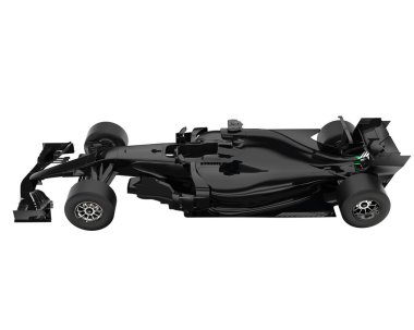 Race car isolated on white background. 3d rendering - illustration