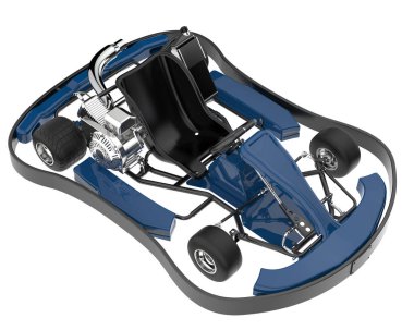 Race car isolated on white background. 3d rendering - illustration