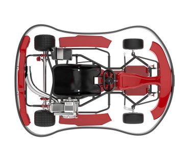 Race car isolated on white background. 3d rendering - illustration