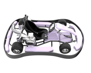 Race car isolated on white background. 3d rendering - illustration