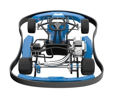 Race car isolated on white background. 3d rendering - illustration