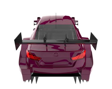 Race car isolated on white background. 3d rendering - illustration