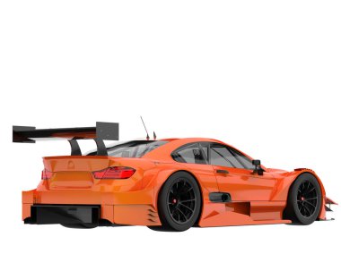 Race car isolated on white background. 3d rendering - illustration