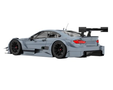 Race car isolated on white background. 3d rendering - illustration