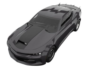 Race car isolated on white background. 3d rendering - illustration