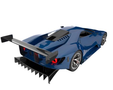 Race car isolated on white background. 3d rendering - illustration