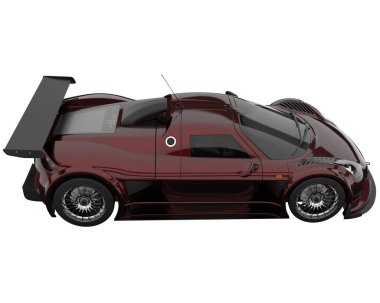 Race car isolated on white background. 3d rendering - illustration