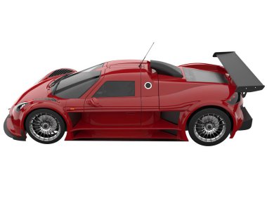 Race car isolated on white background. 3d rendering - illustration