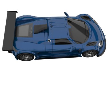 Race car isolated on white background. 3d rendering - illustration
