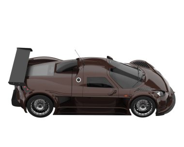 Race car isolated on white background. 3d rendering - illustration