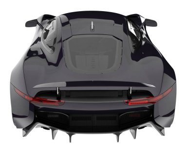 Race car isolated on white background. 3d rendering - illustration