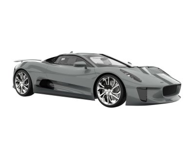 Race car isolated on white background. 3d rendering - illustration