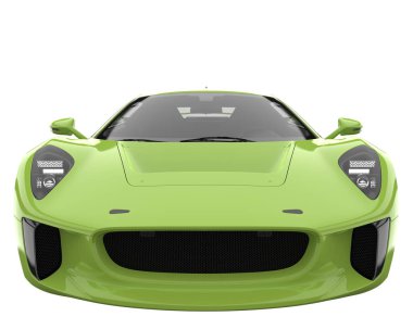 Race car isolated on white background. 3d rendering - illustration