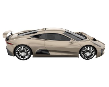 Race car isolated on white background. 3d rendering - illustration