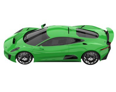 Race car isolated on white background. 3d rendering - illustration