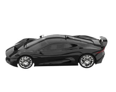 Race car isolated on white background. 3d rendering - illustration