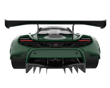 Race car isolated on white background. 3d rendering - illustration