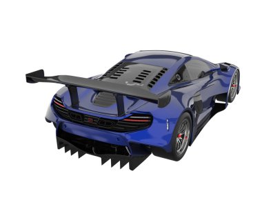 Race car isolated on white background. 3d rendering - illustration