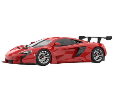 Race car isolated on white background. 3d rendering - illustration