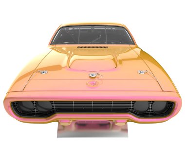 Race car isolated on white background. 3d rendering - illustration