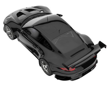 Race car isolated on white background. 3d rendering - illustration