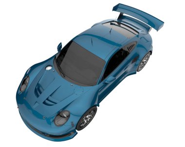 Race car isolated on white background. 3d rendering - illustration