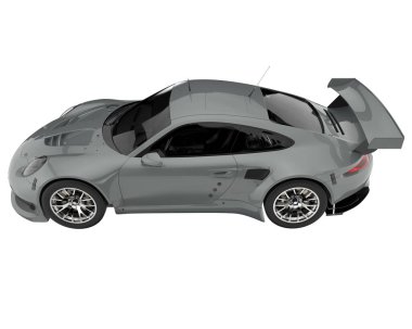 Race car isolated on white background. 3d rendering - illustration