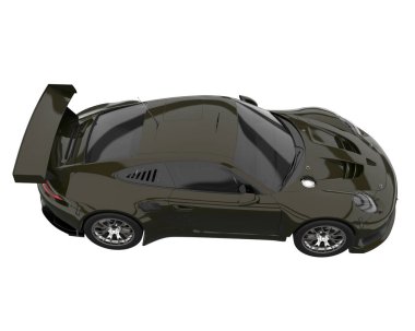 Race car isolated on white background. 3d rendering - illustration