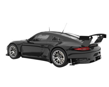 Race car isolated on white background. 3d rendering - illustration