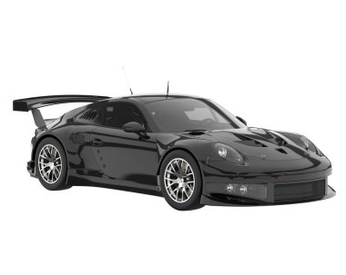 Race car isolated on white background. 3d rendering - illustration