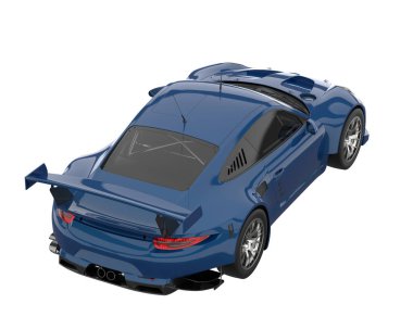 Race car isolated on white background. 3d rendering - illustration