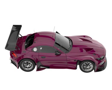 Race car isolated on white background. 3d rendering - illustration