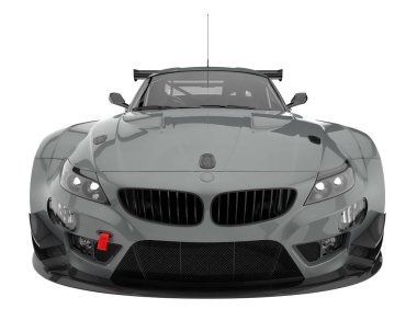 Race car isolated on white background. 3d rendering - illustration