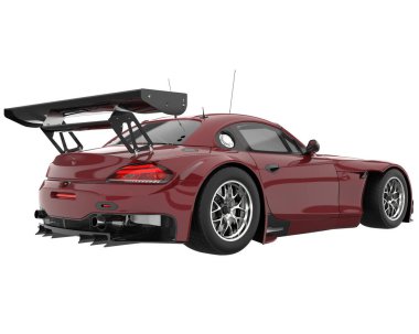 Race car isolated on white background. 3d rendering - illustration
