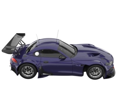 Race car isolated on white background. 3d rendering - illustration