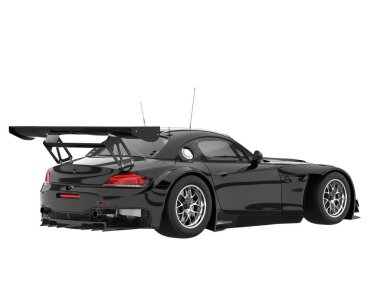 Race car isolated on white background. 3d rendering - illustration