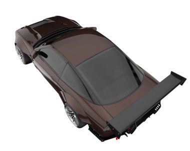 Race car isolated on white background. 3d rendering - illustration